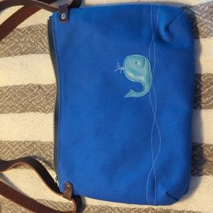 Queen Bee Whale Purse | Royal Blue | Adjustable Leather Strap
